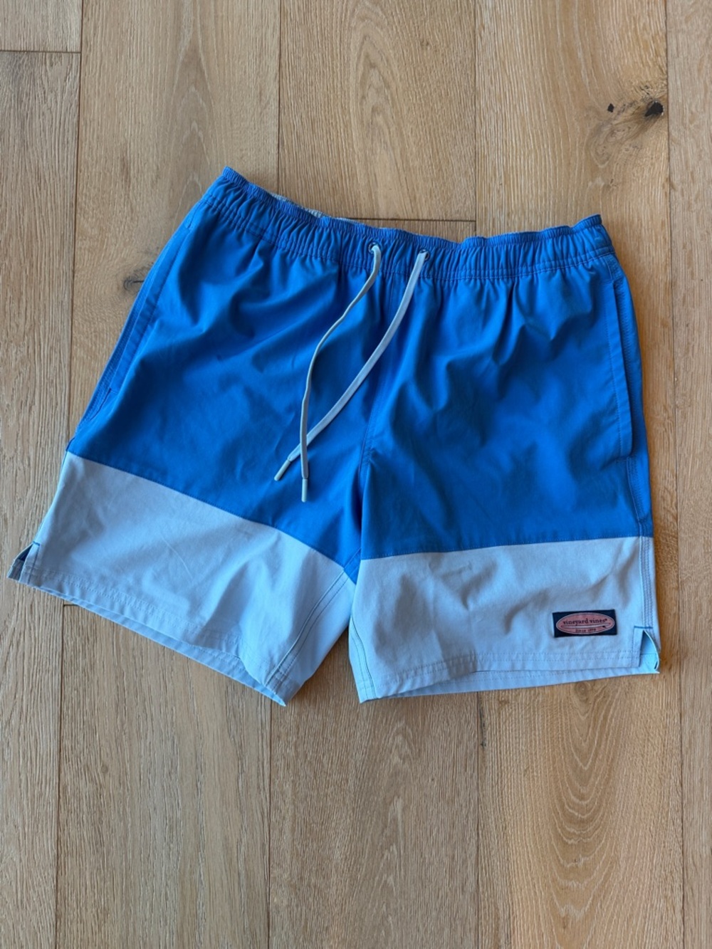 Vineyard Vines Two-Tone Blue and Light Gray Swim Shorts